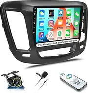 UNITOPSCI 1G+32G Android Car Radio for Chrysler 200 200C 200S 2015-2019, 9 Inch IPS Touchscreen Wireless MirrorLink Car Stereo, Bluetooth/GPS Navigation, WiFi/FM/RDS, Backup Camera/SWC/MIC