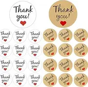 Weforu 120Pcs Thank You Sticker, 2 Styles 3.5cm Thank You for Supporting My Small Business Stickers Labels,Natural Paper Kraft for Wedding, Bridal Shower