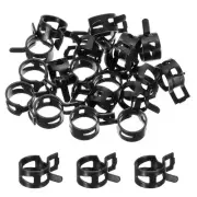 20 Pcs Fuel Line Clamps Spring Band Hose Clamps 14mm , Black