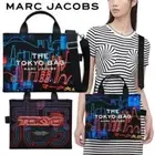 MARC JACOBS The City Canvas Tote Bag Medium Tokyo shoulder bag Limited Edition