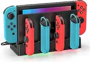Tokluck Switch Controller Charging Dock Station with Charging Cable for Nintendo & Switch OLED Game Console, Joycon Charging Dock for Nintendo Switch, Joycon Charger Accessories for Gamer