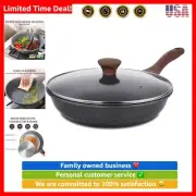 PFOA-Free 8-Inch Nonstick Frying Pan with Glass Lid - Healthy Cooking Essential
