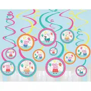 Peppa Pig Confetti Swirl Decorations (Pack of 12)