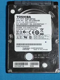 在飛比找露天拍賣優惠-TOSHIBA MQ01ABF050 500G SATA 2