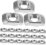 LIFKOME 50pcs t Slot Nuts Hammer Head Nuts for Aluminum Extrusions Threaded Bolt for Furniture Mechanical Assembly