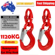 2X6mmHammerlock + 6mm Slip Hook for Safety Chain & Caravan Trailer Extend