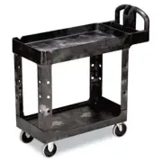 Rubbermaid Commercial Heavy-Duty Utility Cart, Two-Shelf, 17-1/8w x 38-1/2d x 38