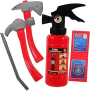ERINGOGO Role Play Fire Extinguisher Set for Boys and Girls 5pcs Fireman Tools Pretend Play Toys for Toddlers Children