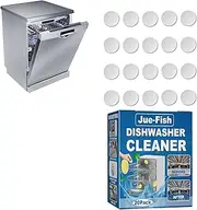 Dishwasher Cleaner Deodorizer Tablets,Dishwasher Cleaner Deodorizer | Natural Remover for Limescale, Hard Water, Calcium, Odor, Smell to Clean Dish Washer Machine 通用