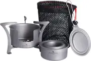 Boundless Voyage Titanium Alcohol Stove Spirit Burner with Fire Cover Outdoor...