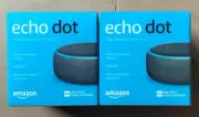 2x Amazon Echo Dot (3rd Generation) New