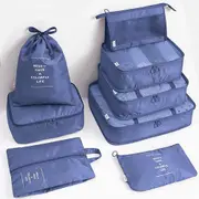 8 Set Travel Luggage Organizer Packing Organisers,Navy