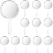 Sibba 12 Pieces Hand Mirror, Double-Sided Handheld Mirror with Handle, 1X/2X Magnifying Hand Held Mirror, Small Hand Mirrors with Handle for Women and Men