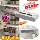 Spice Organizer Under-Shelf Pull Drawer Self-Adhesive Storage Cabinet Rack AL