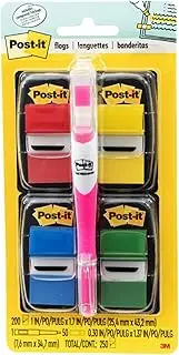 Post-it Flags Value Pack 25.4mm x 43.2mm + Highligher 680-RYBGVA