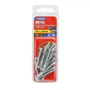 Zenith 8G x 40mm Galvanised Countersunk Ribbed Head Winged Screws - 18 Pack