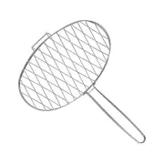 BBQ Grill Stainless Steel Round Grill Net Foldable Grill Square Mesh Clip Fish