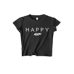 HAPPY 420 CROPPED TEE - MJN