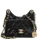 【全新現貨 優惠中】CHANEL AS3710 Hobo Bag 菱格小牛皮肩/斜背小號流浪包.黑現金價$158,000