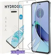NUCNOK [2 Pack] Screen Protector for Motorola Moto G84 (Not Tempered Glass),HD Clear Flexible Hydrogel Film with Alignment Tool,Full Coverage,Support Fingerprint Touch,Bubble Free