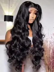 13x6 HD Transparent Lace Frontal Raw Hair Wig 30 40Inch BodyWave 13x4 Lace Front