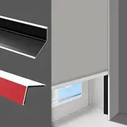 SEEYE Blackout Light Blockers, PVC Light Blockers Side Tracks for Roller Window Shades and Blinds 100% Blackout L-Shaped Light Blocking Strips for Bedroom, Easy to Install(White, 16.9'', 6pcs)