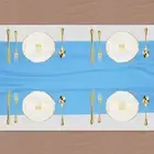 2 Pcs Sky Blue Chiffon Table Runner 27.5" x 118" Romantic Table Runner