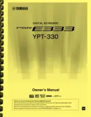 Yamaha PSR-E333 YPT-330 Keyboard OWNER'S MANUAL