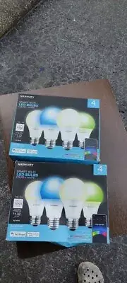 Merkury Innovations Smart Light Bulb, Multicolor A21 LED with Voice Control