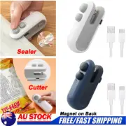 Rechargeable Mini 2 in 1 Snack Bag Auto Heat Sealer & Cutter Tool with Magnet AU