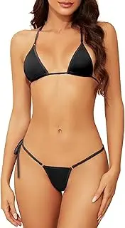 [Dadress] Extreme Sexy Mini Bikini Sets 2Pcs Swimwear G-String Bottom Swimsuit Micro Bikinis for Women