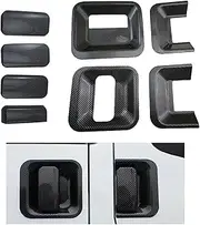 ABS Carbon Car Accessory Door Handle Bowl Covers Trim Paste Style Compatible for Ford Transit Tourneo MK6 MK7 2007 2008 2009 2010 2011 2013(Handle and Bowl)