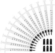 DEPEPE 120pcs 1ml Luer Slip Tip Syringe with Caps, Without Needle, for Pet Feeding and Industrial Use