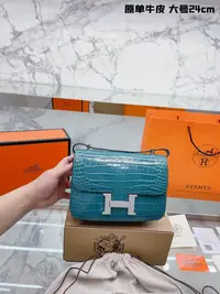 在飛比找Yahoo!奇摩拍賣優惠-牛皮  大號鱷魚皮 對花品質專柜手法  Hermes con