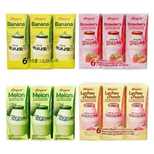 《 Chara 微百貨 》 韓國 Binggrae 保久乳 調味乳 200ml 香蕉 草莓 哈密瓜 水蜜桃 牛奶 牛乳