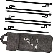 PENIKOKO 1Set Outdoor Tent Pegs Heavy Duty Metal Stakes Carry Bag for Camping Hiking and Tent Accessories for Anchoring Tents Tarps and Various Grounds