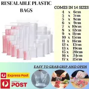 Clear Resealable Zip Bags - New Plastic Lock Bags with Zip Closure in 100 to 500