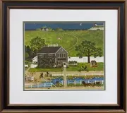 Charles Wysocki "Nantucket Flower Shop" New CUSTOM FRAMED Art Americana