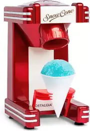 Nostalgia Snow Cone Shaved Ice Machine - Retro Table-Top Slushie Machine Makes 2