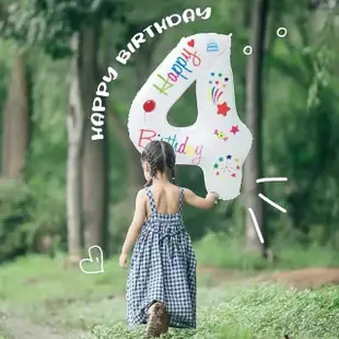 ins童趣大數字氣球組1組-送打氣筒(生日派對 週歲紀念 寶寶 兒童節 氣球)