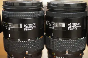 多支漂亮 NIKON AF NIKKOR 自動對焦鏡75-300mm,70-210mm,28-85mm,18-35mm