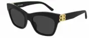 Balenciaga BB 0132S 001 Black Gold/Gray Butterfly Women's Sunglasses