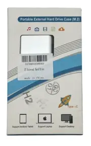 NEW Portable External Hard Drive Case (M.2) 2 TB - H2 SILVER