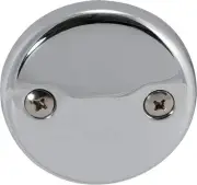 EZ-FLO Two-Hole Bathtub Overflow Face Plate with 0.70 x 3.3 x 3.3", Chrome