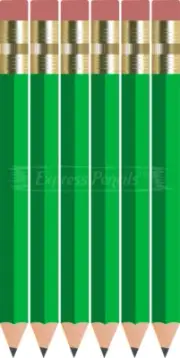 72 Green Half short mini small Golf Hexagon #2 Pencils ExpressPencilsTM