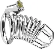 Threaded Hollow Metal Chastity Cage with Key Male Bondage SM Chastity Lock Penis Cage Beginner Cock Cage Sex Toy