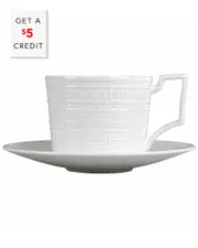 Wedgwood Intaglio Teacup & Saucer with $5 Credit