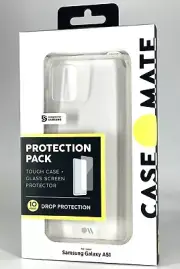 Case-Mate Hard Clear Case + Glass Screen Protector For Samsung Galaxy A51