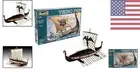 Stunning Plastic Viking Ship Model Kit with Wood Grain Details and Accessories