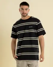 [DC Shoes] DC Shoes Men's Portside Stripe T-Shirt in Black Portside Size 2XL 2XL Black Portside